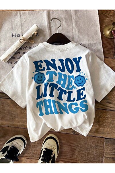 LABELIST CLOTHING تي شيرت مطبوع للجنسين مقاس كبير استمتع بالأشياء الصغيرة