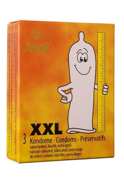 AMOR Latex condoms, Amor XXL, 3 pieces, width 54 mm
