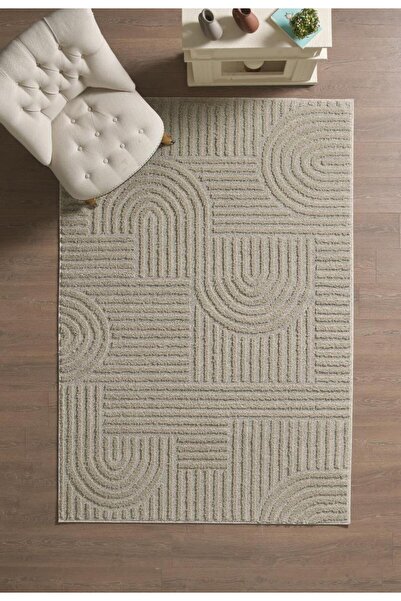 Red Halı İskandinav Dokuma Bukleli Bej Jüt Taban Halı Salon Mutfak Koridor Yolluk Modern Halı