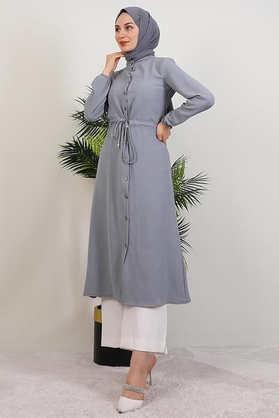 GİYZAMİLA Button Cap Gray