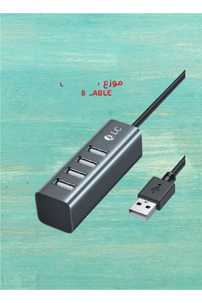 DLC شاحن USB C من الألومنيوم مع 4 منافذ