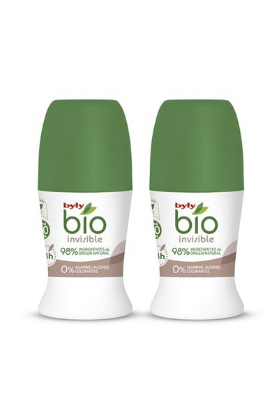 Byly Deodorant Roll-On Bio 0% Invisible, Byly, 50ml, 2 packs.