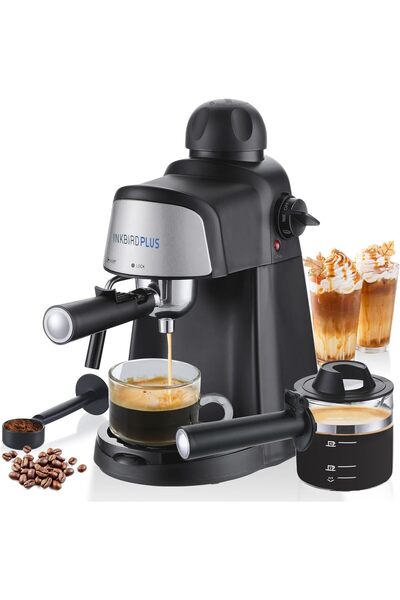 INKBIRDPLUS Espresso Machine Compact Coffee Machines Semi-automatic Home Espresso Machine 15 Bar with Milk Froth