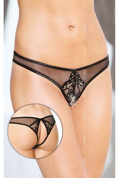 Softline Thong panties, model 2442, black, S/M