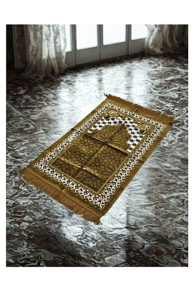 smart home Modern Design Padded Prayer Rug with Cover - Rug size: 110*70 cm, Sheet size: 250*200 cm