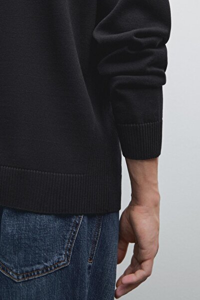 Massimo Dutti Fermuarlı %100 pamuklu hırka