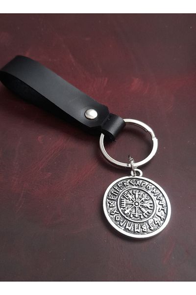 BSN Store Vegvi̇si̇r Figure Genuine Leather Keychain Gift Keychain