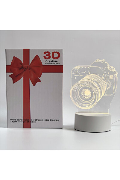 sharpdo Camera 3D USB Night Light 4W 5V Led Home Mounted Table Lamp