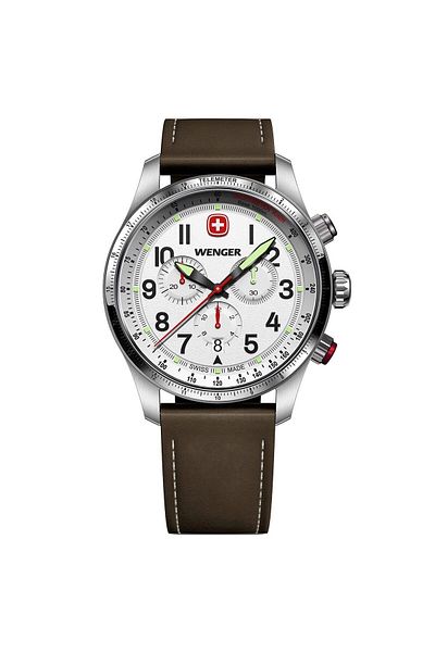 Wenger Mens Watch Wenger 01.0543.109, Quartz, 43mm, 10ATM