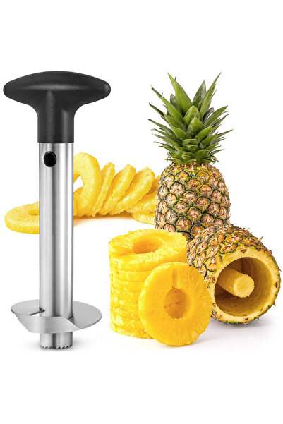 Generic أداة تقطيع وتقشير الأناناس من الفولاذ المقاوم للصدأ، أداة تقشير الأناناس اليدوية