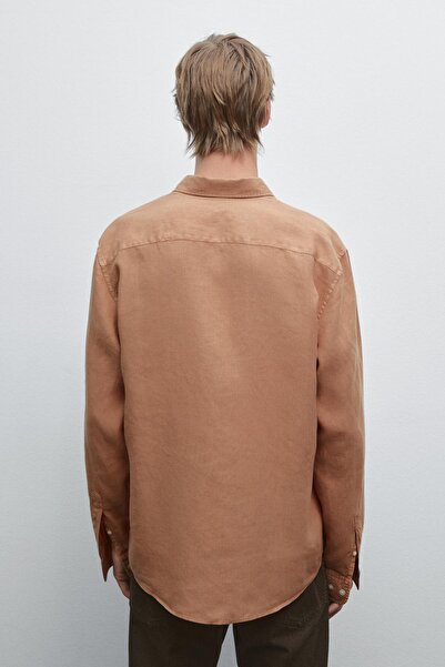 Massimo Dutti Maltinto Yüzeyli Regular Fit Gömlek