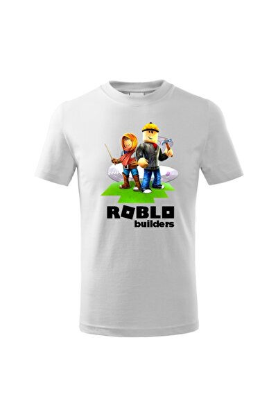 Funny Gift Tricou cu maneca scurta pentru copii Roblox Roblo Builders