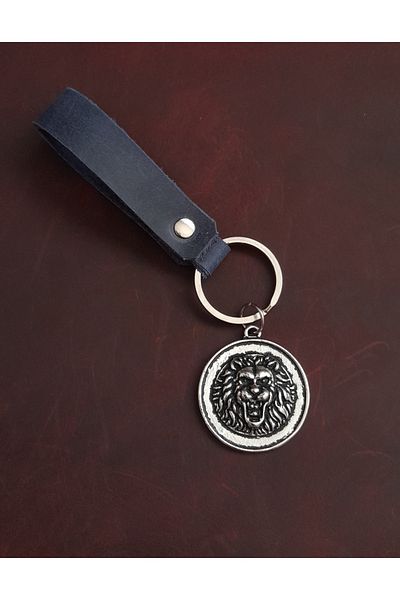 BSN Store Lion Premium Figure Genuine Leather Keychain