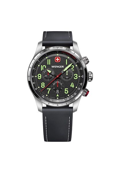 Wenger Mens Watch Wenger 01.0543.110, Quartz, 43mm, 10ATM