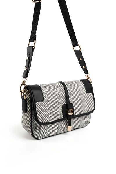 Silver Polo Silver & Polo Black White - Black Sp1182 Women's Crossbody Bag