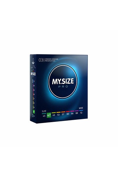 Mysize PRO Condoms, My Size Pro, 47 mm, 3 pieces