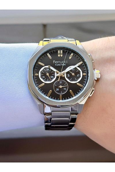 Ferrucci Men's Functions Active Metal Cord Wrist Watch