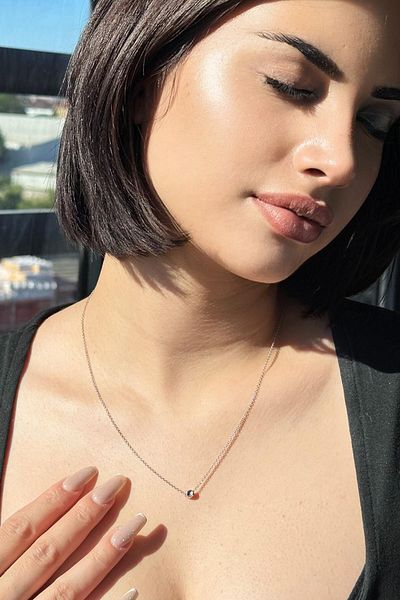 TAKIŞTIR Silver Color Ball Detailed Necklace