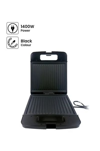DLC Electric Sandwich Maker - 1400W 1400.0 W Black