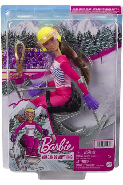 mattel Barbie Doll, Para Alpine Skier, Brunette