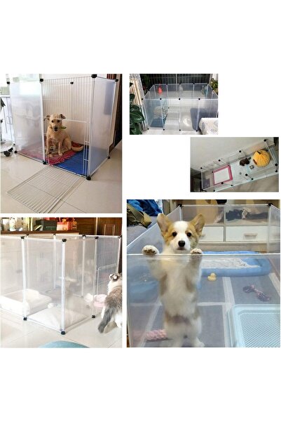 Generic Pet Playpen Dog Exercise Pen Large Portable Dog Fence with Door 12 Panel for Dogs Cats Pets Suitable