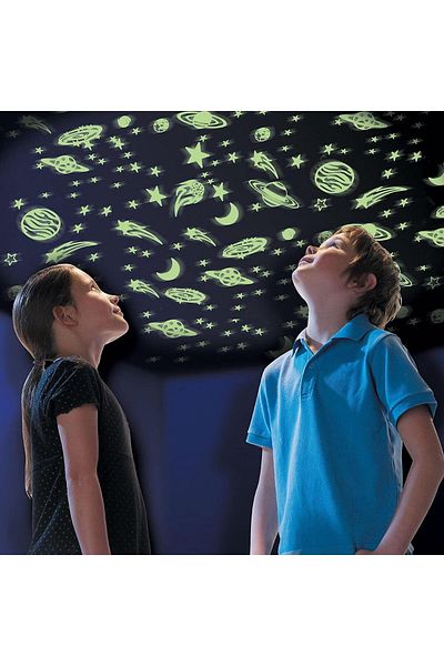 Brainstorm Glow-in-the-dark set Celestial Bodies, Brainstorm, 150 shapes and 350 stickers