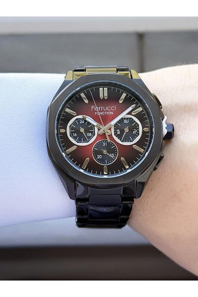 Ferrucci Men's Functions Active Metal Cord Wrist Watch