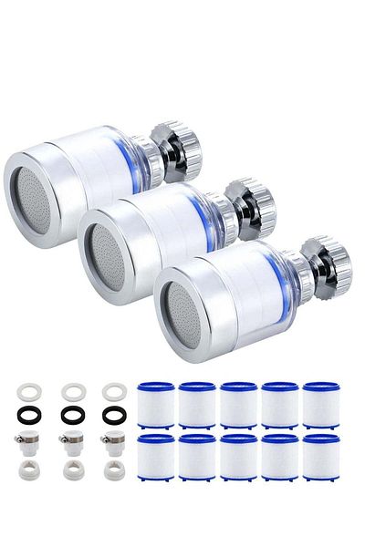 Bonjour 3PCS Universal 360° Rotating Faucet Water Filter – Multi-Layer Sink Purifier for Kitchen & Bathro