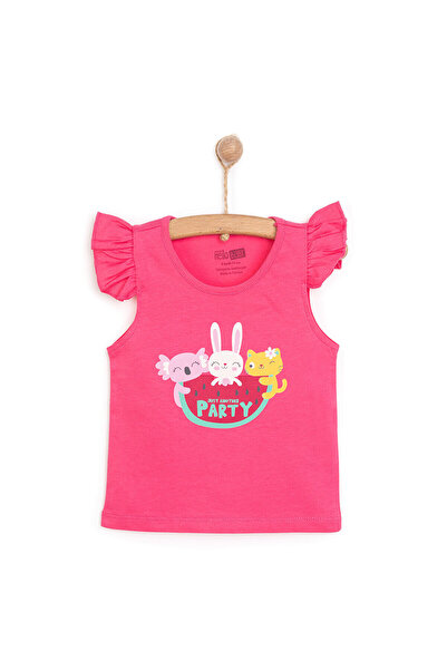 ebebek Hello Baby Hellobaby Basic Girl Animal Printed Tank Top T-Shirt Baby Girl