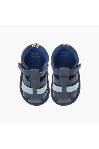 Juniors Colourblock Sandals with Hook and Loop Closure