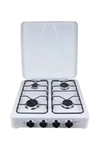 DLC موقد غاز بأربعة شعلات - أبيض