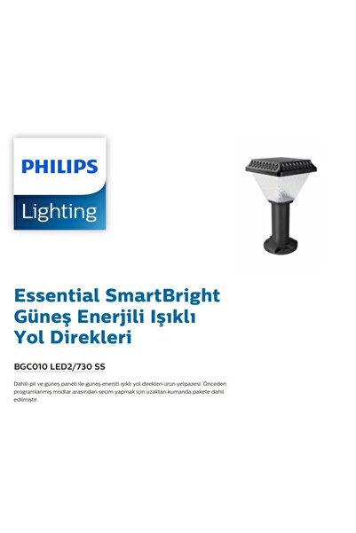 Philips 10-20W SOLAR SET ÜSTÜ ARMATÜR ( KARE / KUMANDALI ) BGC010 LED2/730 SS
