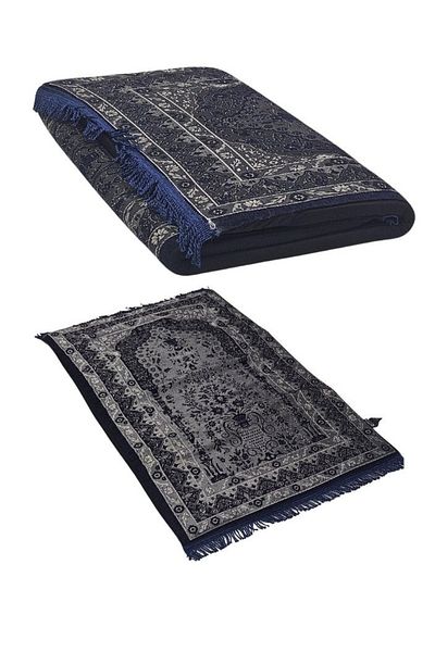 smart home Luxury Padded and Embroidered Prayer Rug, Insulated and Padded Indoor Prayer Rug 110*70*4cm