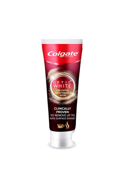 Colgate Optic White Toothpaste for Coffee Tea and Tobaco Users 75 ml