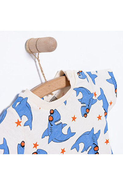 ebebek Hello Baby Hellobaby Basic Men's Shark Printed T-Shirt Baby Boy