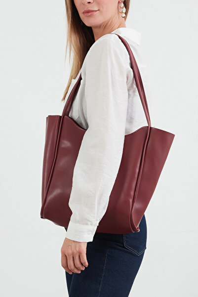 Fulla Moda Faux Leather Zippered Shoulder Bag