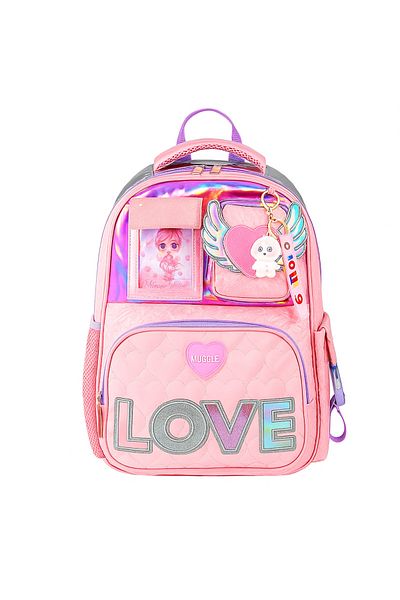 Küçük Muggle Dükkanı Geantă de școală pentru fete Love Glow Roz Holografic Heart Model Școala Primară