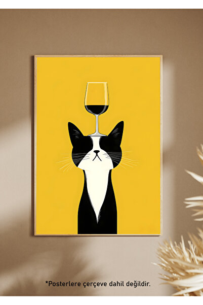 One Little Happiness Αφίσα VINE CAT Αισθητική αφίσα τοίχου, αφίσα χωρίς πλαίσιο