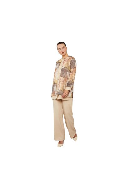 Levidor Ethnic Pattern Chiffon Tunic Set