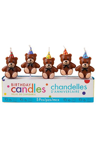 L&Wen 3D Cartoon Candles, Cute Cupcake Candles with Holders, Birthday Decorations, Party Supplies (5 Pcs)