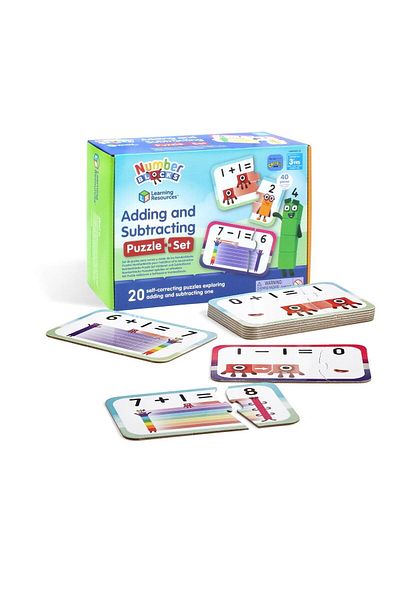 Hand2Mind Math puzzle, Numberblocks, addition and subtraction 1-10