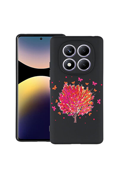 bestcase ® Husă Slim Silicon pentru Xiaomi Redmi Note 14 Pro 5G, Arbore Fluturi, 2022875 B 1846