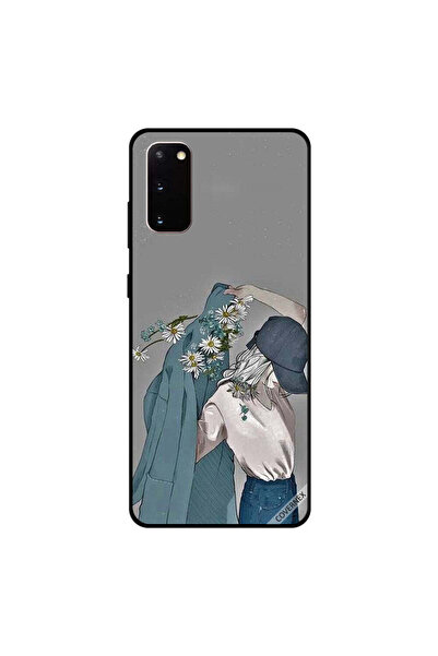 Covernex غطاء حماية لهاتف سامسونج جالكسي S20 بغطاء فتاة ترتدي معطفًا مزهرًا