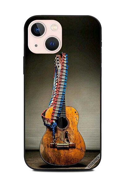 Covernex غطاء حماية لجهاز Apple iPhone 13 Mini بتصميم جيتار قديم عتيق