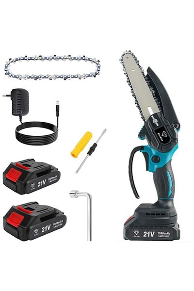 ZenAde Mini Electric Chainsaw ZenAde™, Cordless Chainsaw with Li-Ion Battery 21V, 1300mAh, Storage Box, C