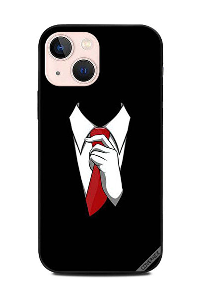 Covernex غطاء حماية لهاتف Apple iPhone 13 Mini أحمر ربطة عنق