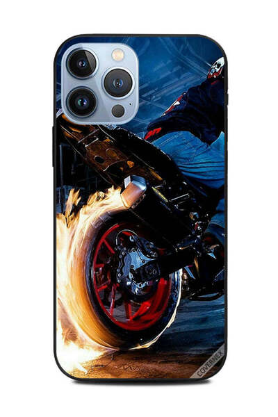Covernex غطاء حماية لجهاز Apple iPhone 13 Pro Max Bike Wheel Fire