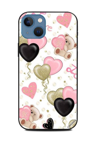 Covernex غطاء حماية لهاتف Apple iPhone 13 - بيرة وقلوب