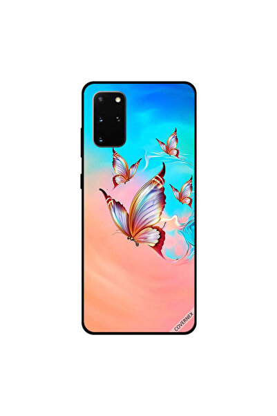Covernex غطاء حماية لهاتف سامسونج جالكسي S20 بلس، فراشات تحلق فوق لون الطلاء