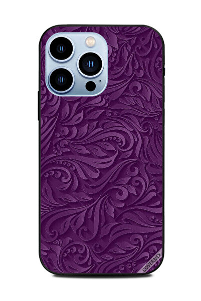 Covernex غطاء حماية لجهاز Apple iPhone 13 Pro بنقشة زهور أرجوانية داكنة